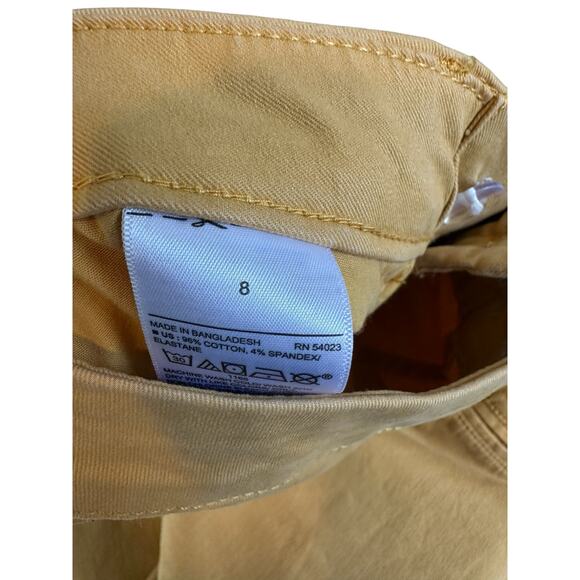 Old Navy Yellow Office Business Career Work Corporate Pixie Ankle Pants Size 8 - Picture 3 of 11